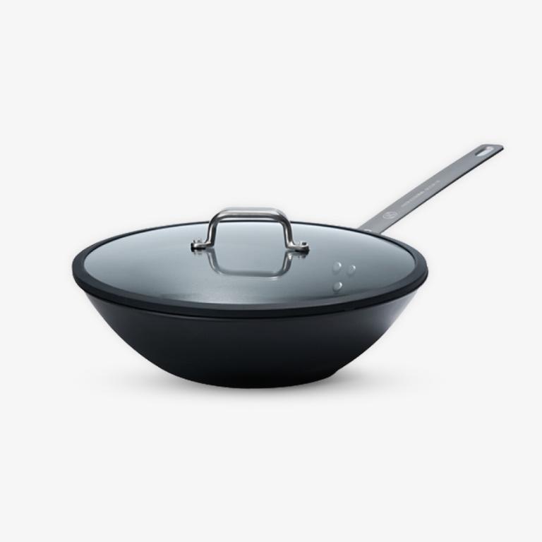 附蓋中式炒鍋 鐵 30CM