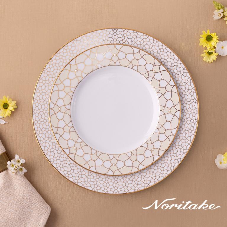 Noritake 白金盛宴系列-雙盤組(21+27CM)(禮盒組)