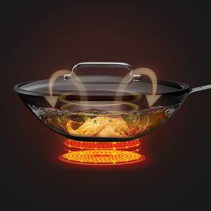 附蓋中式炒鍋 鐵 30CM