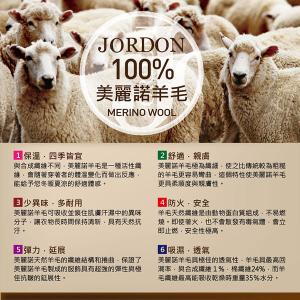 JORDON 女款V領美利諾羊毛保暖衣