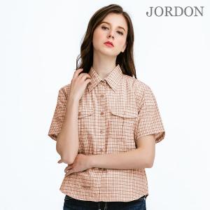 JORDON 經典復古風女格子襯衫