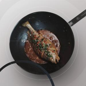 附蓋中式炒鍋 鐵 30CM