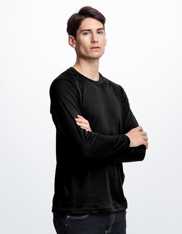 JORDON FOX FRIEND 男款 會呼吸的內層衣 HOLES AIR 圓領T (黑色/橄綠)