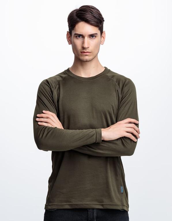 JORDON FOX FRIEND 男款 會呼吸的內層衣 HOLES AIR 圓領T (黑色/橄綠)