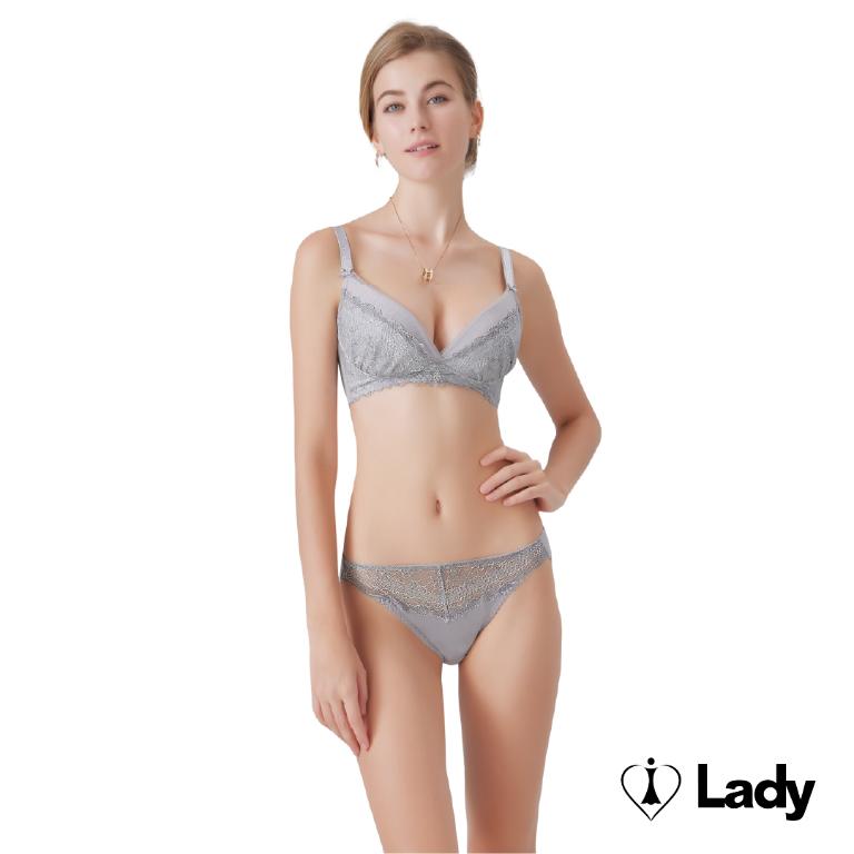 Lady 花畔微夢系列 B-F罩 無鋼圈 調整型 內衣 (晨曦灰)