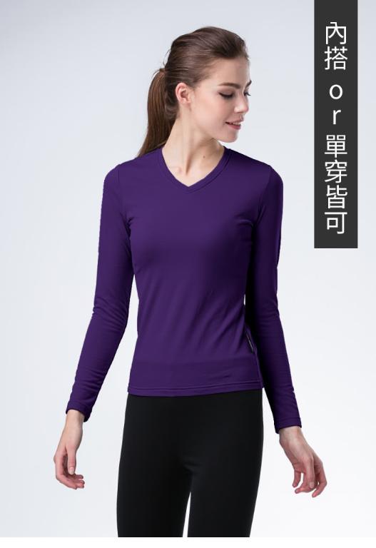 JORDON 女款V領保暖內層衣 POLARTEC POWER DRY