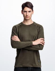 JORDON FOX FRIEND 男款 會呼吸的內層衣 HOLES AIR 圓領T (黑色/橄綠)