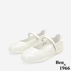 Ben&1966高級頭層牛油皮舒適厚底休閒包鞋-米白(256382)