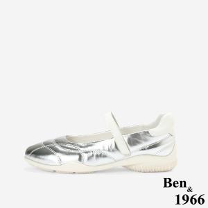 Ben&1966高級頭層牛皮舒適厚底休閒包鞋-銀(256381)