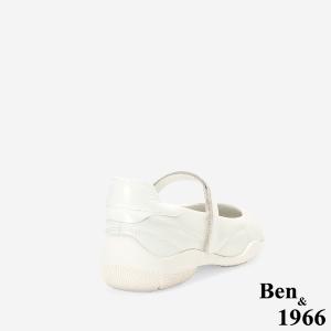 Ben&1966高級頭層牛油皮舒適厚底休閒包鞋-米白(256382)