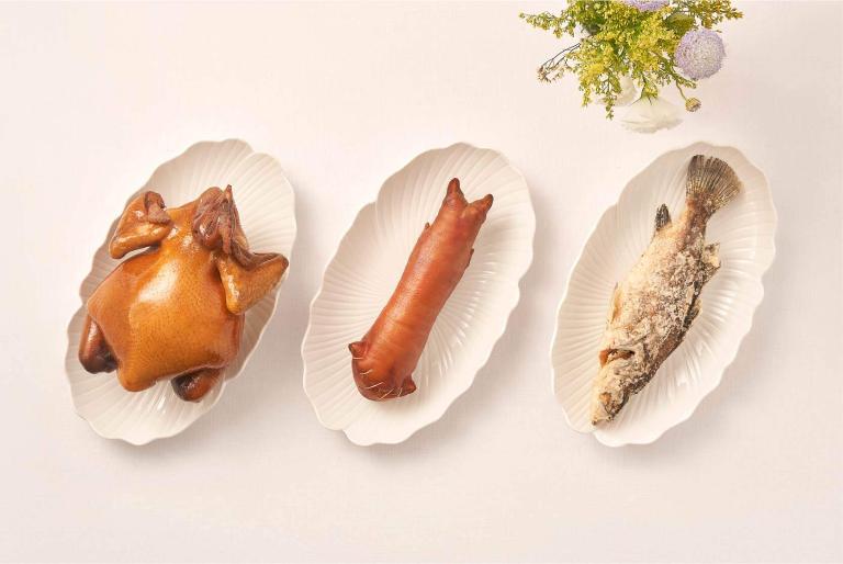 新東陽三牲禮禮盒C(玫瑰油雞+港式紮蹄+炸鮮魚)