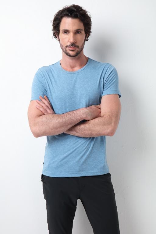 JORDON 男圓領吸濕快乾彈力短袖T