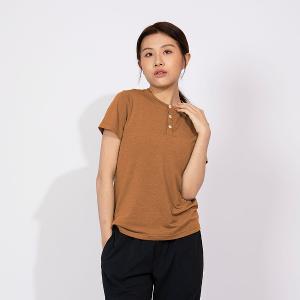 JORDON 天絲吸濕快乾透氣 女開領T恤