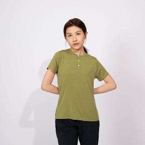 JORDON 天絲吸濕快乾透氣 女開領T恤