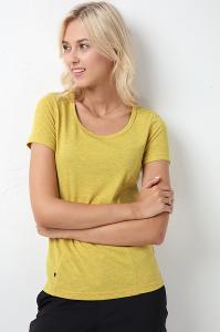 JORDON 女款圓領吸濕快乾彈性短袖T