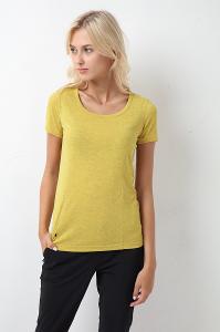 JORDON 女款圓領吸濕快乾彈性短袖T