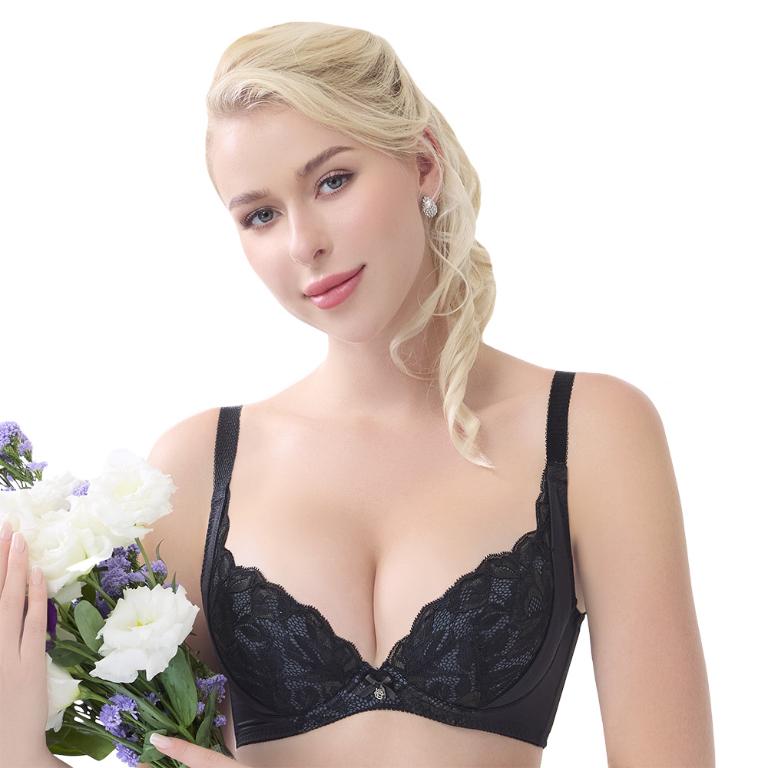 【思薇爾】挺玩美系列B-D罩調整型蕾絲集中包覆塑身女內衣(黑色)