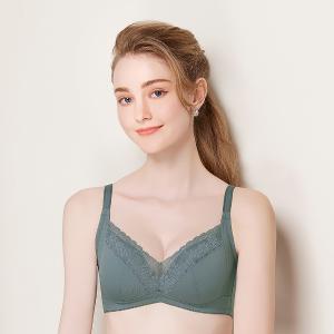 【思薇爾】輕醇BRA系列B-F罩無鋼圈涼感蕾絲包覆女內衣(鑄鐵灰)