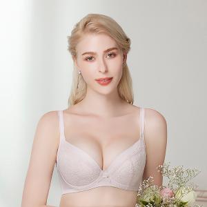 【思薇爾】輕醇BRA系列B-F罩軟鋼圈涼感蕾絲包覆女內衣(嬰兒粉)