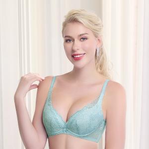 【思薇爾】撩波香雪蘭系列B-E罩蕾絲集中包覆女內衣(青空綠)