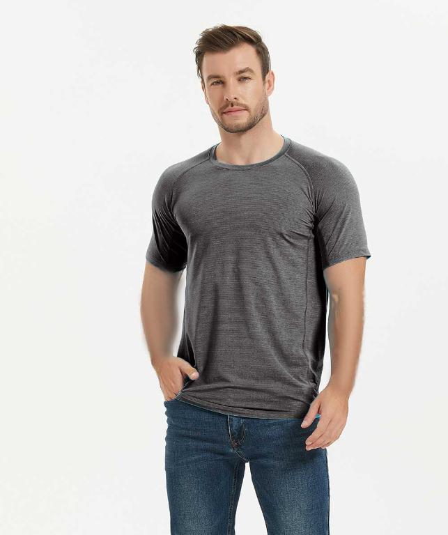 JORDON 男圓領 銀纖抗菌短T