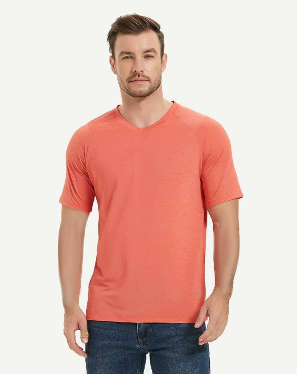 JORDON 男V領 銀纖抗菌短T