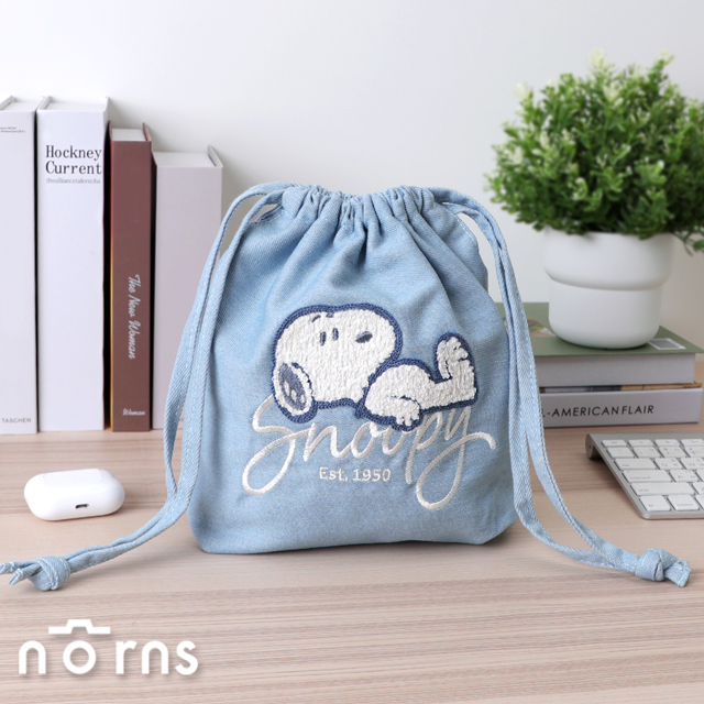 Peanuts史努比Oversize 牛仔風束口袋