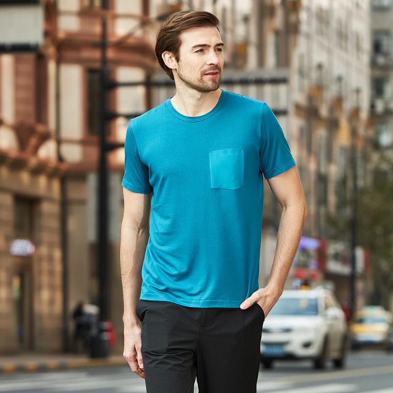 JORDON 涼感/機能 圓領口袋短T