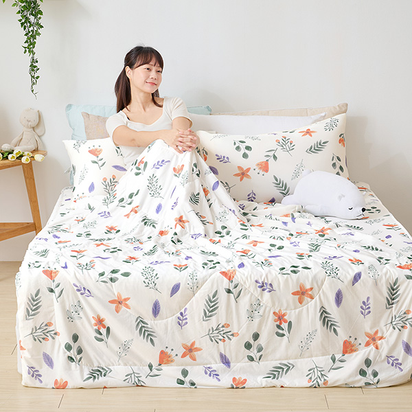 【DUYAN 竹漾】Cool-Fi Huggy 冰絲涼感被/森之花卉 台灣製