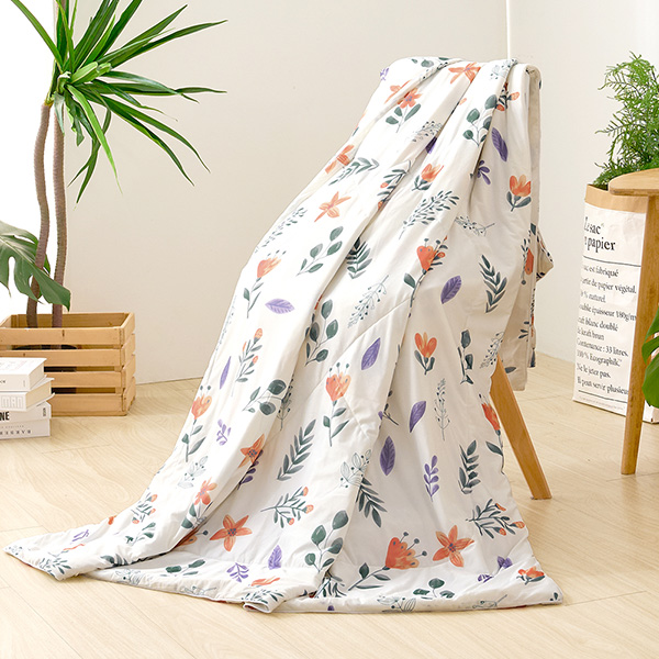 【DUYAN 竹漾】Cool-Fi Huggy 冰絲涼感被/森之花卉 台灣製