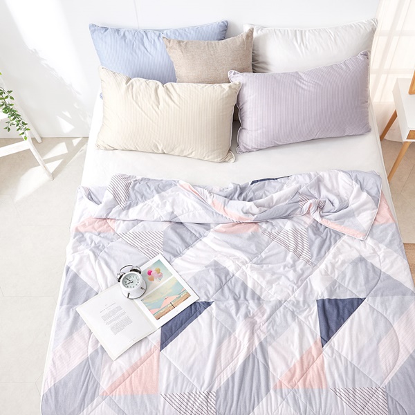 【DUYAN 竹漾】Cool-Fi Huggy 冰絲涼感被/日落稜光 台灣製