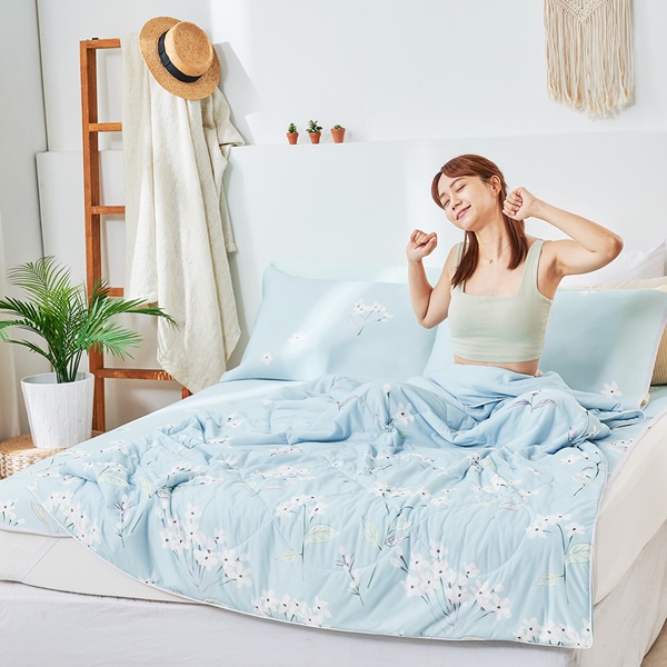 【DUYAN 竹漾】Cool-Fi Huggy 冰絲涼感被/落花漫雪 台灣製