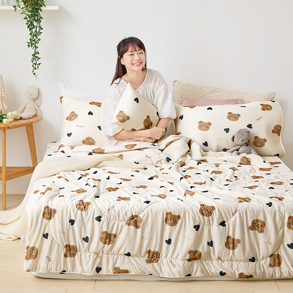 【DUYAN 竹漾】Cool-Fi Huggy 冰絲涼感被/小熊哈妮 台灣製