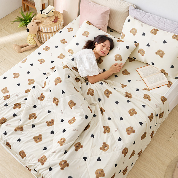 【DUYAN 竹漾】Cool-Fi Huggy 冰絲涼感被/小熊哈妮 台灣製