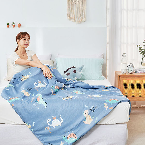 【DUYAN 竹漾】Cool-Fi 奧地利天絲涼被/海島恐龍 台灣製