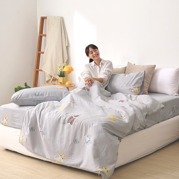 【DUYAN 竹漾】Cool-Fi 奧地利天絲涼被/跑跑柯基 台灣製