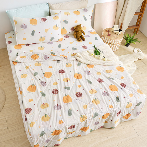 【DUYAN 竹漾】Cool-Fi Huggy 冰絲涼感被/南瓜派對 台灣製