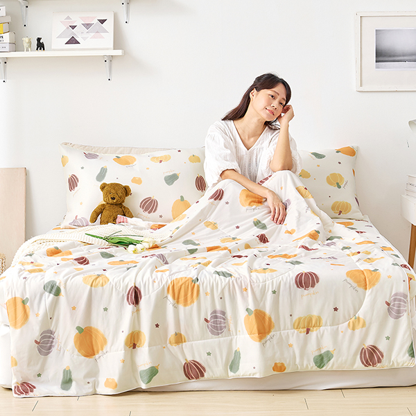 【DUYAN 竹漾】Cool-Fi Huggy 冰絲涼感被/南瓜派對 台灣製