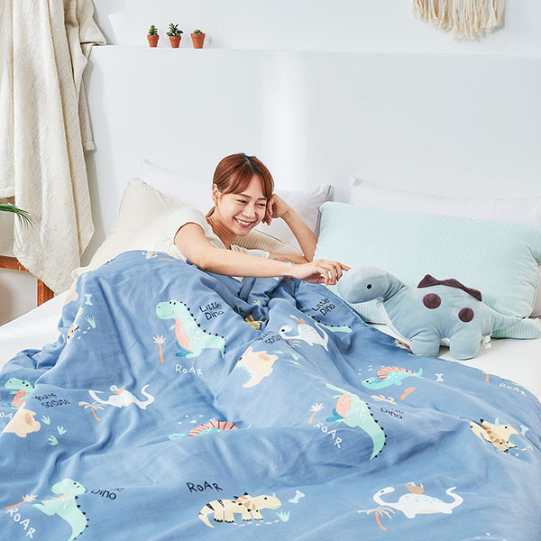 【DUYAN 竹漾】Cool-Fi 奧地利天絲涼被/海島恐龍 台灣製