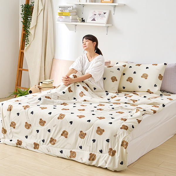 【DUYAN 竹漾】Cool-Fi Huggy 冰絲涼感被/小熊哈妮 台灣製