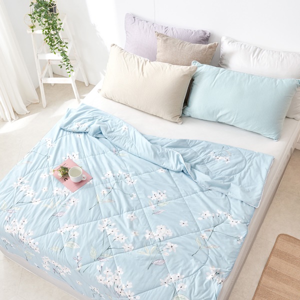 【DUYAN 竹漾】Cool-Fi Huggy 冰絲涼感被/落花漫雪 台灣製