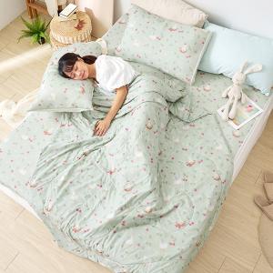 【DUYAN 竹漾】Cool-Fi Huggy 冰絲涼感被/綠茵小鴨 台灣製