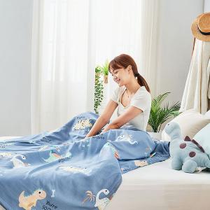 【DUYAN 竹漾】Cool-Fi 奧地利天絲涼被/海島恐龍 台灣製