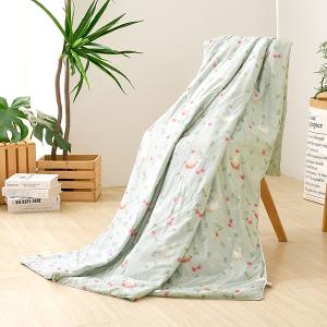 【DUYAN 竹漾】Cool-Fi Huggy 冰絲涼感被/綠茵小鴨 台灣製