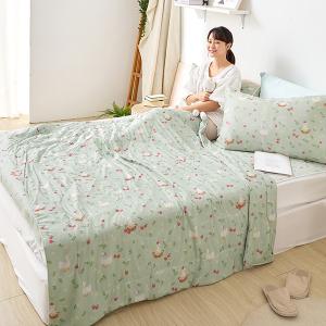 【DUYAN 竹漾】Cool-Fi Huggy 冰絲涼感被/綠茵小鴨 台灣製