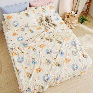 【DUYAN 竹漾】Cool-Fi Huggy 冰絲涼感被/柯基戲水 台灣製