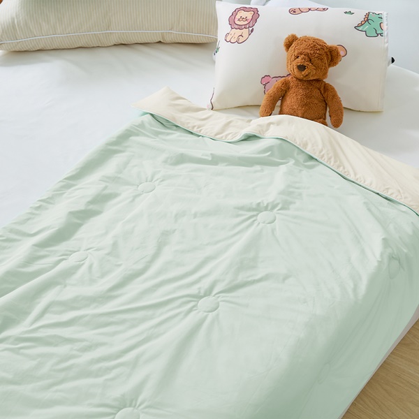 【DUYAN 竹漾】Cool-Fi 極涼 膠原蛋白抗菌兒童涼被/澤綠沁檸