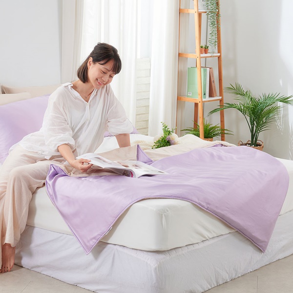 【DUYAN 竹漾】Cool-Fi 60支萊賽爾天絲涼被-幻紫凝香 台灣製