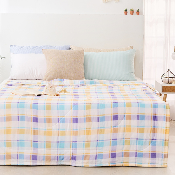 【DUYAN 竹漾】Cool-Fi 空氣涼感被/清格晨間 台灣製