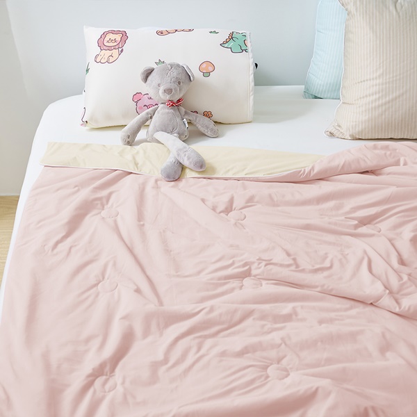 【DUYAN 竹漾】Cool-Fi 極涼 膠原蛋白抗菌兒童涼被/粉荔沁檸